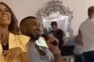 غنى أحمد سعد وخطيبته علياء بسيوني بصحبة حسن شكوش
