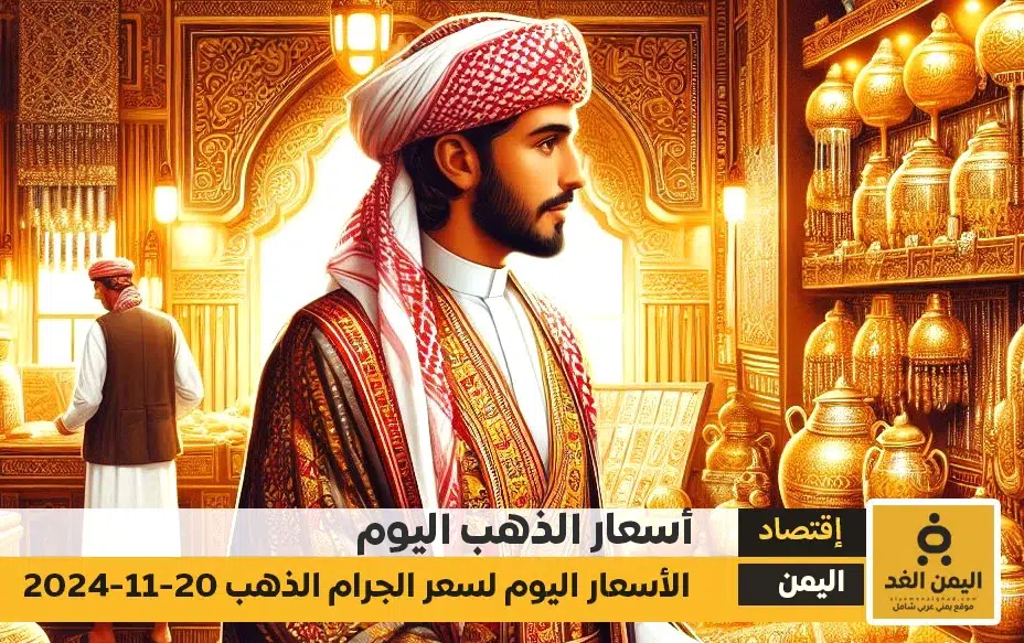 أسعار الذهب في اليمن 20-11-2024 سعر الجرام عيار 21 في صنعاء وعدن