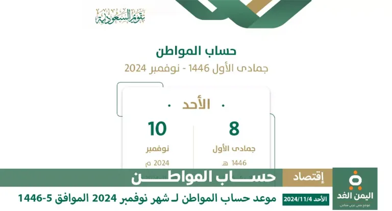 موعد صرف حساب المواطن لشهر جمادى الأول 1446 في السعودية: التفاصيل الكاملة