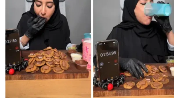 رنا مطر تُشارك متابعيها في تحدي مذهل: تناول 60 حبة كوكيز في 3 دقائق