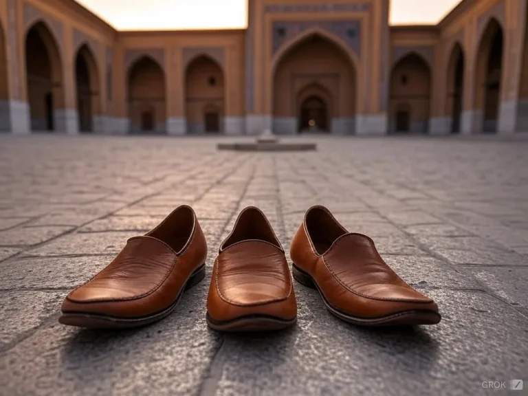 رؤية الحذاء في المسجد
