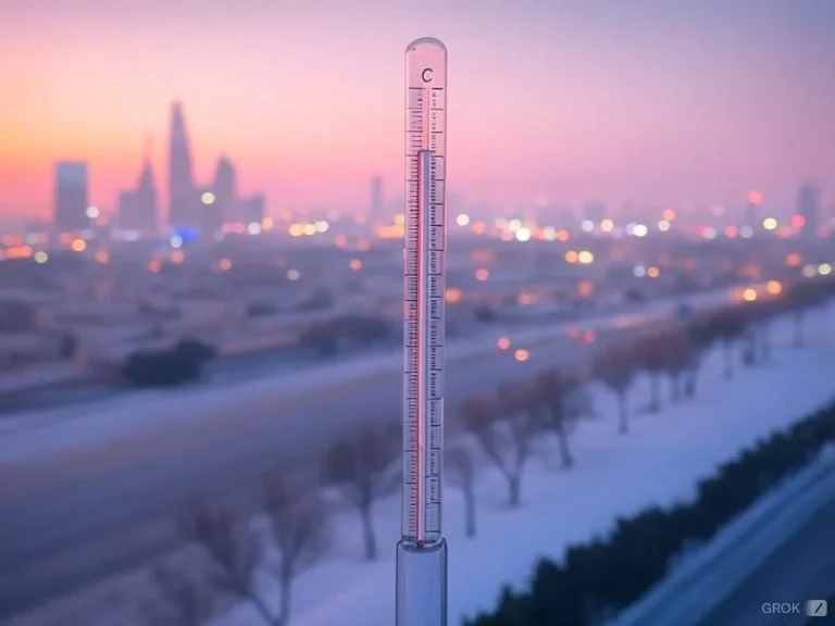 صورة درجة حرارة اليوم 3 درجات موجه برد على الرياض في السعودية