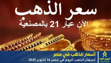 أسعار الذهب اليوم في مصر 14 أكتوبر 2025
