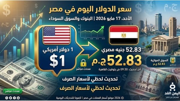 محدث : ارتفاع سعر الدولار في البنوك المصرية إلى 53 من أخر أسعار الدولار اليوم 17 مايو