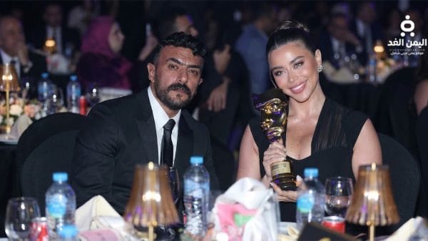 احمد العوضي ويارا السكري من حفل التكريم