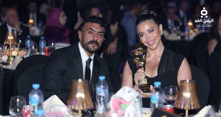 احمد العوضي ويارا السكري من حفل التكريم